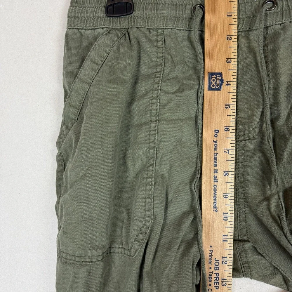 Supplies Pants Mens Large Green Canvas‎ Jogger Elastic Waist Cuffed Casual